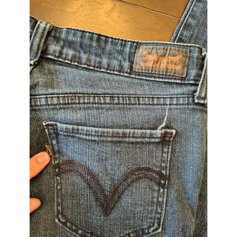 LEVI'S 535 Blue Denim Skinny‎ Jean Legging Low Rise Women Size 28X32